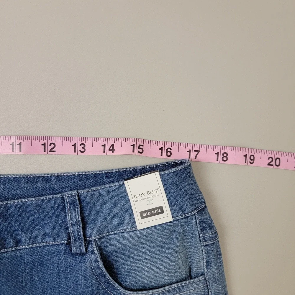 Judy Blue Womens Mid Rise‎ XL Blue Stretch Jeans Preppy Denim School 34